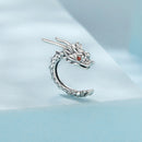 925 Sterling Silver CZ Oxidized Earrings 0.5*1.3cm for Women-2