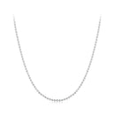 925 Sterling Silver Plated Platinum Necklace 400+50mm for Women-2