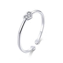 925 Sterling Silver Plated Platinum Pavé Setting CZ Ring-1