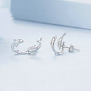 S925 Sterling Silver Rose Gold Plated Zircon Earrings-4
