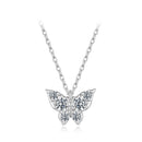 925 Sterling Silver Plated White Gold Moissanite Necklace 40+5cm for Women-3