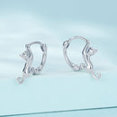 925 Sterling Silver Plated Gold Earrings Size 1.8cm for Women-5