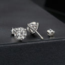925 Sterling Silver Moissanite Earring 0.7cm White Gold Plated for Women-7