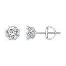 925 Sterling Silver Moissanite 0.5 Carat Earrings for Women-3