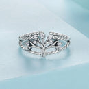 925 Sterling Silver Oxidized Pavé CZ Ring for Women-3