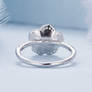 925 Sterling Silver Pavé Set CZ Platinum Plated Ring Size 6 for Women-1
