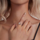 925 Sterling Silver Ring with White Gold Plating and CZ for Women-6