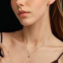 925 Sterling Silver Moissanite & CZ Pavé Necklace - 40+5cm for Women-4
