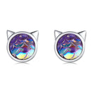 S925 Sterling Silver Resin Oxidized Silver Earrings-1
