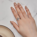 925 Sterling Silver 1.1mm Pavé Setting CZ Ring-5