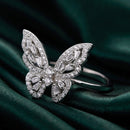 925 Sterling Silver White Gold Plated 1.9mm CZ Pavé Setting Ring Size 7 for Women-5