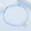925 Sterling Silver Adjustable Cotton Rope Bracelet for Women-3