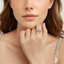 925 Sterling Silver Oxidized Silver 0.18cm Crucifix Adjustable Ring for Women-6