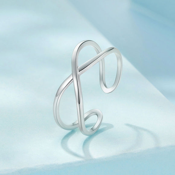 925 Sterling Silver Oxidized 0.7cm Ring for Women