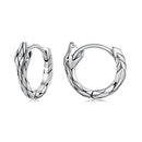 925 Sterling Silver Earrings for Women, Oxidized Silver, 1.4x0.35 cm-1
