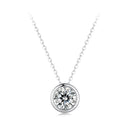 S925 Sterling Silver Moissanite Necklace 400mm with 1ct Moissanite for Women-6