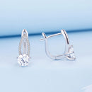 925 Sterling Silver Earrings with CZ Pavé Setting, 1.4*0.62cm for Women-4