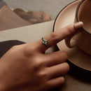 925 Sterling Silver Enamel 0.9x1.0cm Pendant Rings for Women-5