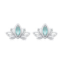 925 Sterling Silver Earrings with Pavé CZ and White Gold Plating, Size 0.9*1.3 cm for Women-2