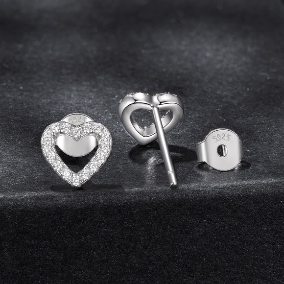 925 Sterling Silver Moissanite 0.10 Carat Earrings for Women