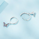 925 Sterling Silver Earrings with Pavé Setting CZ, 2.3*0.95cm, for Women-4
