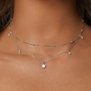 925 Sterling Silver Plated White Gold Moissanite Necklace 400+50mm for Women-6