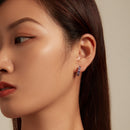 925 Sterling Silver Earrings with Pavé Setting and Plated Platinum for Women-8