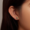 925 Sterling Silver Transparent Glass Earrings for Women-5