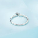 925 Sterling Silver Oxidized Round Paw Print Ring Size 6.0 for Women-4