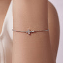 925 Sterling Silver Moissanite Bracelet 15+6cm, Plated White Gold, for Women-5