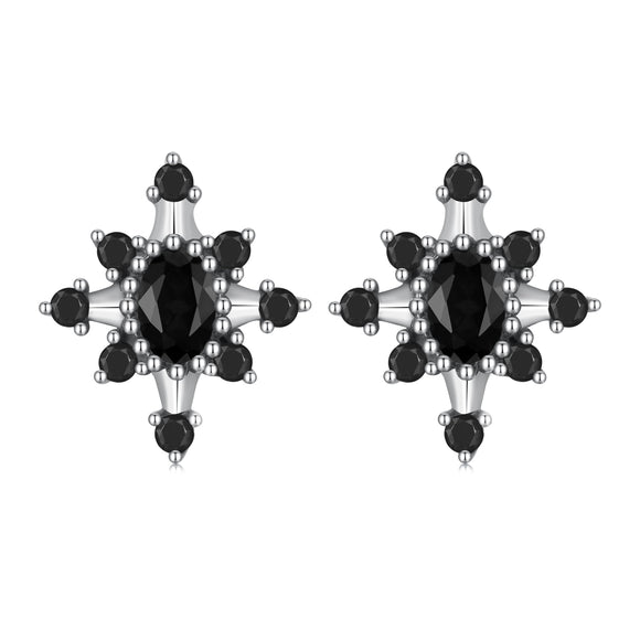 925 Sterling Silver Earrings with Pavé Setting CZ, Size 0.8*0.7cm for Women