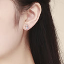 925 Sterling Silver Earrings with Pavé Setting and Oxidized Finish for Women-6