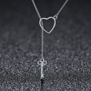 925 Sterling Silver Necklace 55cm with Heart Pendant for Women-4