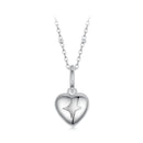 925 Sterling Silver Plated White Gold Necklace 40+5cm with 1.8*1.0cm Pendant for Women-2
