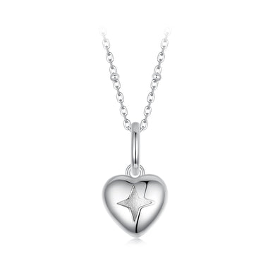925 Sterling Silver Plated White Gold Necklace 40+5cm with 1.8*1.0cm Pendant for Women - 0