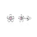 925 Sterling Silver Earrings with CZ in Pavé Setting-1
