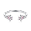 925 Sterling Silver White Gold Plated Pavé Setting CZ Ring-2
