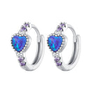 925 Sterling Silver Translucent Opal Earrings with CZ for Women-3