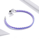 925 Sterling Silver Oxidized Silver Leather 17cm Bracelet-5