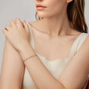 925 Sterling Silver Plated White Gold Adjustable Bracelet for Women-8
