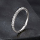 925 Sterling Silver 0.01ct Moissanite Ring in Size 8A-5