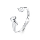 925 Sterling Silver Oxidized 1.8mm Width Elegant Style E Ring-2