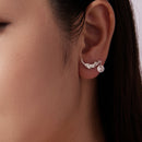 925 Sterling Silver White Gold Plated CZ Earrings 1.6x1.7cm for Women-8