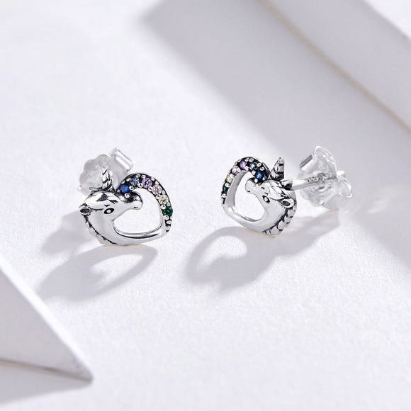 925 Sterling Silver Earrings with Oxidized Finish and Pavé Setting