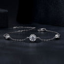 925 Sterling Silver 5mm Moissanite & 3mm Moissanite Bracelet for Women-4