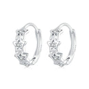 925 Sterling Silver Earrings with Pavé Setting, Size: 13*5mm, for Women-5