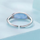925 Sterling Silver & White Gold Luminous Stone Ring for Women-6