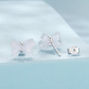 925 Sterling Silver Earrings for Women, 0.8*1.1cm, Plated White Gold-2