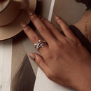925 Sterling Silver Pavé Setting CZ Ring-7