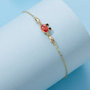 925 Sterling Silver Gold Plated CZ Bracelet 15+6cm for Women-2